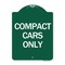 Signmission Designer Series Sign-Compact Car Only, Green & White Aluminum Sign, 18" x 24", GW-1824-24254 A-DES-GW-1824-24254 - alternate 1